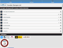 Tablet Screenshot of cavaliergarages.co.uk